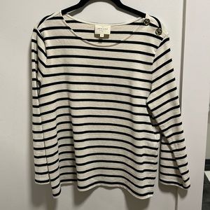 Sezane Striped Cotton Top